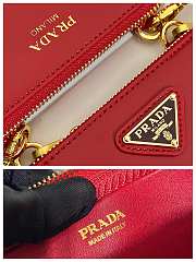 Fortok Prada Triangle Patent Leather Bag Red 15x10x5cm - 4