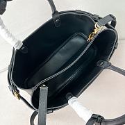 Fortok Prada Leather Handbag With Belt In Black 1BA417 35x25x14cm - 6