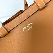 Fortok Prada Leather Handbag With Belt In Brown 1BA417 35x25x14cm - 5