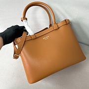 Fortok Prada Leather Handbag With Belt In Brown 1BA417 35x25x14cm - 2