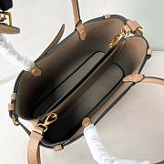 Fortok Prada Leather Handbag With Belt In Beige 1BA417 35x25x14cm - 6