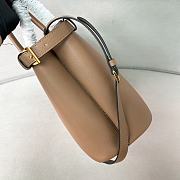 Fortok Prada Leather Handbag With Belt In Beige 1BA417 35x25x14cm - 5