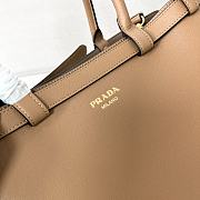 Fortok Prada Leather Handbag With Belt In Beige 1BA417 35x25x14cm - 3