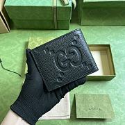 Fortok Gucci Jumbo GG Wallet Black 739475 11x9cm - 1