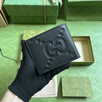 Fortok Gucci Jumbo GG Wallet Black 739475 11x9cm