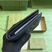 Fortok Gucci Jumbo GG Wallet Black 739475 11x9cm - 2