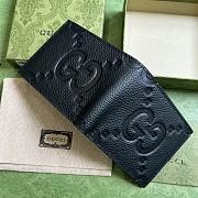 Fortok Gucci Jumbo GG Wallet Black 739475 11x9cm - 3