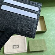 Fortok Gucci Jumbo GG Wallet Black 739475 11x9cm - 5