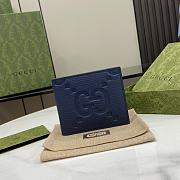 Fortok Gucci Jumbo GG Wallet Blue 739479 11x9cm - 1