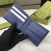 Fortok Gucci Jumbo GG Wallet Blue 739479 11x9cm - 3