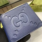 Fortok Gucci Jumbo GG Wallet Blue 739479 11x9cm - 4