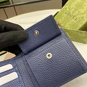 Fortok Gucci Jumbo GG Wallet Blue 739479 11x9cm - 5