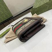 Fortok Gucci GG Supreme Ophidia Card Wallet 523155 8.5x11x3cm - 6