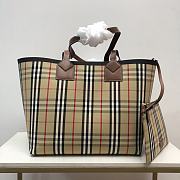 Fortok Burberry London Tote Bag Beige & Brown 51.3x18.5x29cm - 3