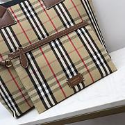 Fortok Burberry London Tote Bag Beige & Brown 51.3x18.5x29cm - 2