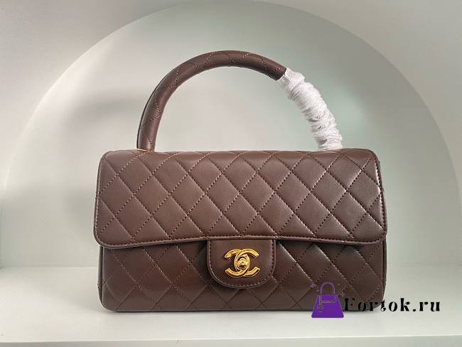 Fortok Chanel Vintage Bag Brown 25cm - 1
