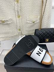 Fortok Chanel Cork Soles Slides White  - 2
