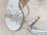 Fortok René Caovilla Margot Butterfly-appliqué Sandals Silver - 4