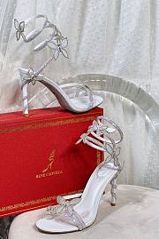 Fortok René Caovilla Margot Butterfly-appliqué Sandals Silver - 2