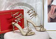 Fortok René Caovilla Margot Butterfly-appliqué Sandals Gold - 1