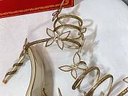 Fortok René Caovilla Margot Butterfly-appliqué Sandals Gold - 6