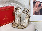 Fortok René Caovilla Margot Butterfly-appliqué Sandals Gold - 5
