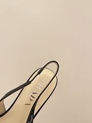 Fortok Prada Patent Slingback Pumps Black - 5