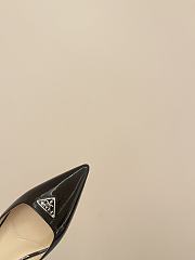 Fortok Prada Patent Slingback Pumps Black - 4