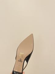 Fortok Prada Patent Slingback Pumps Black - 3