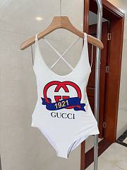 Fortok Gucci Script Print Swimsuit  - 1