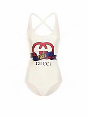 Fortok Gucci Script Print Swimsuit  - 6