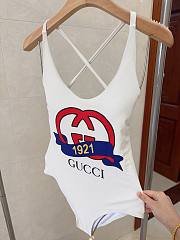 Fortok Gucci Script Print Swimsuit  - 4