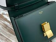 Fortok Celine Lambskin Leather Box Teen Bag in Dark Green 18.5x14.5x6cm - 6