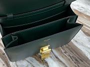 Fortok Celine Lambskin Leather Box Teen Bag in Dark Green 18.5x14.5x6cm - 5