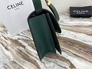 Fortok Celine Lambskin Leather Box Teen Bag in Dark Green 18.5x14.5x6cm - 4