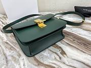 Fortok Celine Lambskin Leather Box Teen Bag in Dark Green 18.5x14.5x6cm - 3