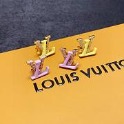 Fortok Louis Vuitton Crystal LV Iconic Sweety Earrings Yellow/Purple - 6