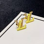 Fortok Louis Vuitton Crystal LV Iconic Sweety Earrings Yellow/Purple - 4