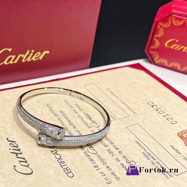 Fortok Cartier Half-circle Full Diamond Bracelet - 1