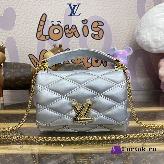 Fortok Louis Vuitton GO-14 MM Bag Silver M25107 23x16x10cm - 1