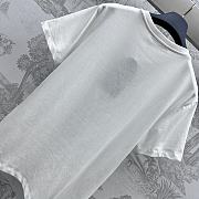 Fortok Louis Vuitton Printed Chain Round Neck T Shirt White/Black - 5