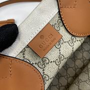 Fortok Gucci Mini Tote Bag With Brown Gucci Print 28x19.5x12cm - 4