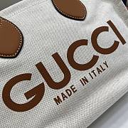 Fortok Gucci Mini Tote Bag With Brown Gucci Print 28x19.5x12cm - 2
