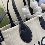 Fortok Gucci Mini Tote Bag With Dark Blue Gucci Print 28x19.5x12cm - 5
