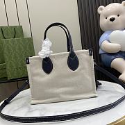 Fortok Gucci Mini Tote Bag With Dark Blue Gucci Print 28x19.5x12cm - 4