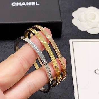 Fortok Chanel Letter Bracelet Gold/Silver/Rose Gold