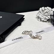 Fortok Chanel Fragrant Pearl Meteor Letter Double C Earrings - 4