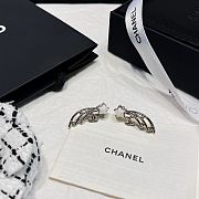 Fortok Chanel Fragrant Pearl Meteor Letter Double C Earrings - 3