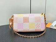 Fortok Louis Vuitton Pochette Accessoires Bag Peach N40642 23.5x13.5x4cm - 1