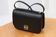 Fortok Loewe Goya Shoulder Crossbody Bag Black Calfskin Leather 19x13.5x6cm - 4